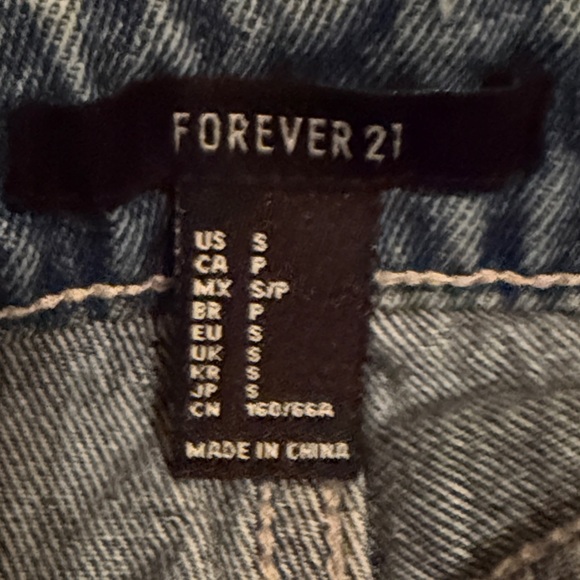 Forever 21 Distressed Blue Jean Shorts - Picture 3 of 3